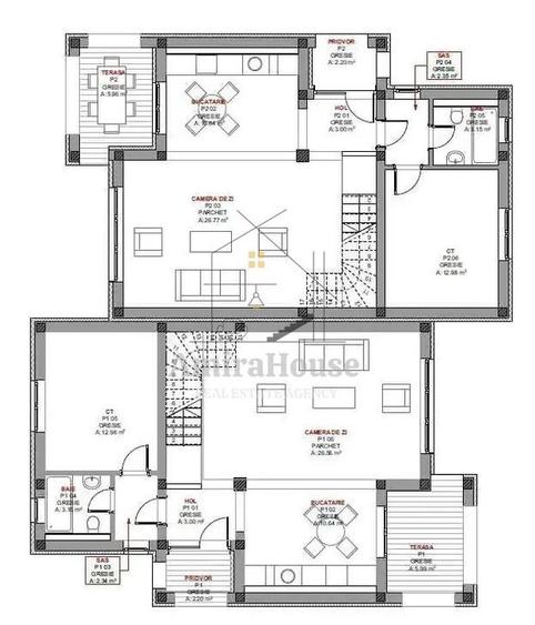 Duplex cu 5 camere cu Canalizare în Feleacu