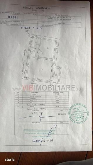 Apartament cu 2 camere decomandat în Nord