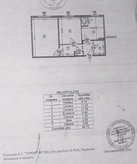 Apartament cu 2 camere decomandat în Giurgiului