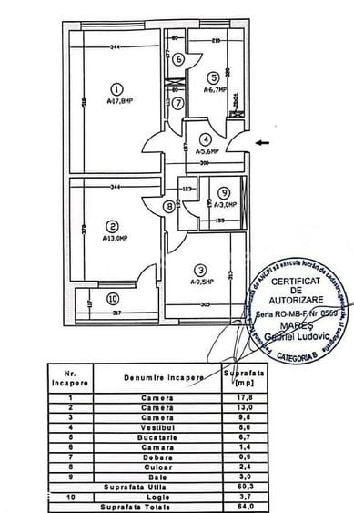 Apartament cu 3 camere decomandat în Alexandriei