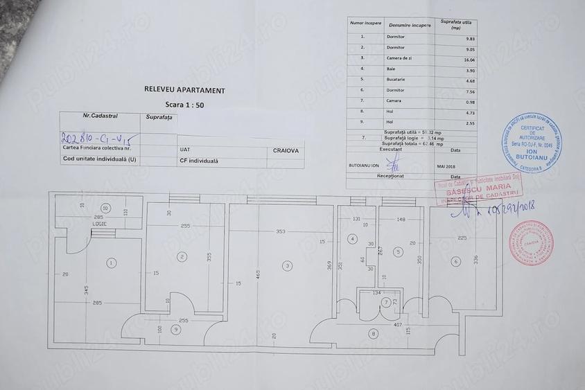 Apartament cu 4 camere semidecomandat în Sud