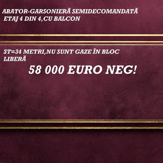 Garsonieră semidecomandată în Km 5