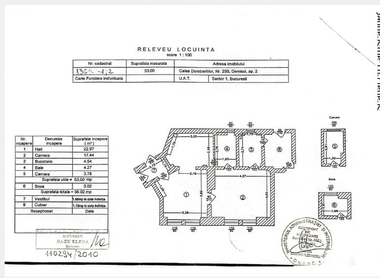 Apartament cu 3 camere în Aviatorilor