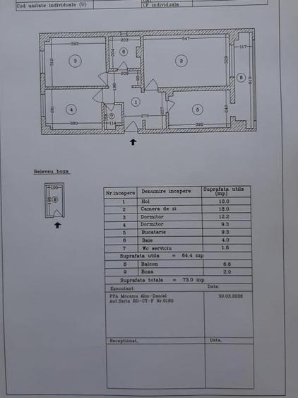 Apartament cu 3 camere decomandat, mobilat în Dacia