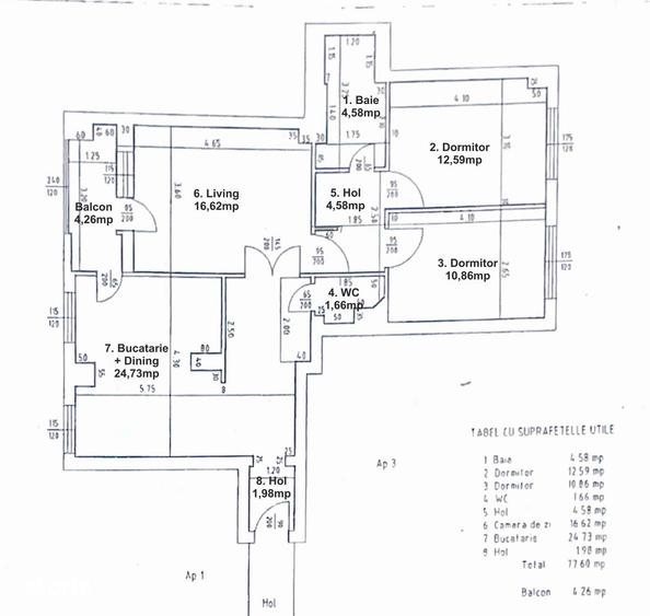 Apartament Calea Bucuresti, etaj 1, 3 camere, 2 bai, zona Rotonda - 1