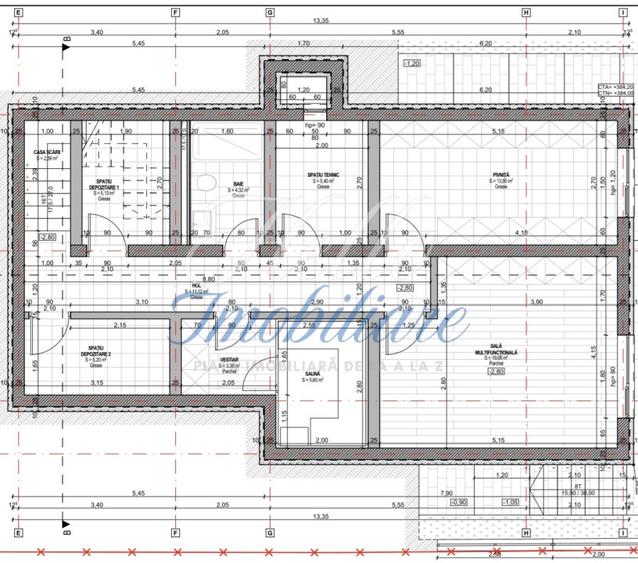 Duplex cu 6 camere cu Canalizare în Câmpului