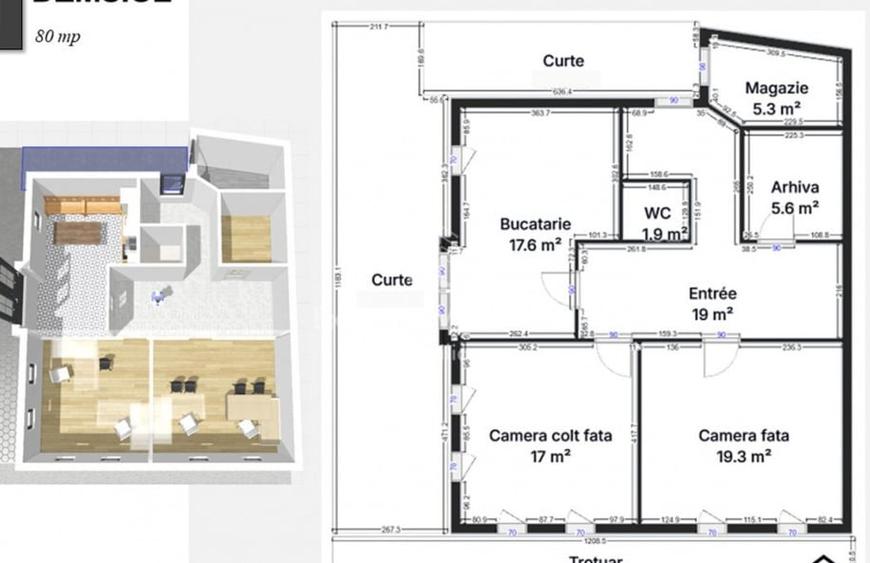 Casă individuală cu 7 camere cu Canalizare în Unirii