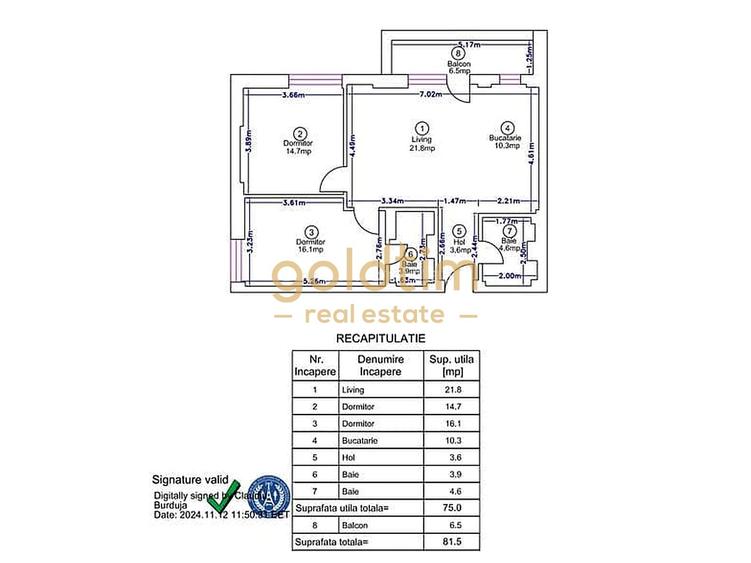 Apartament cu 3 camere decomandat, mobilat în Pipera