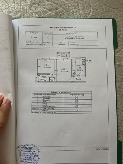 Apartament cu 2 camere semidecomandat în Șagului