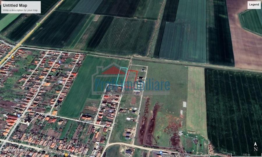 Teren Construcții intravilan de 542 mp, în Zimandcuz