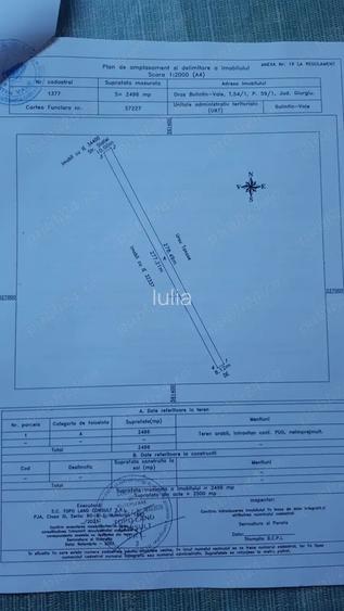 Vand teren Bolintin Vale 2500 mp