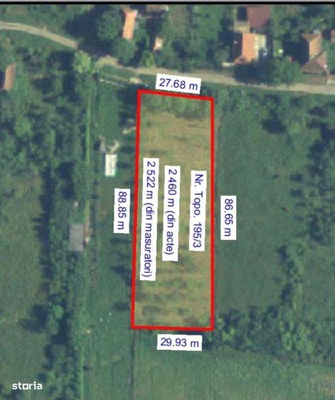 Teren de 2450 mp, în Hidiș
