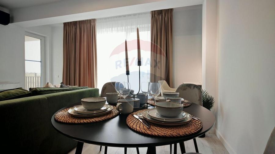 Apartament cu 2 camere semidecomandat, mobilat în Tunari