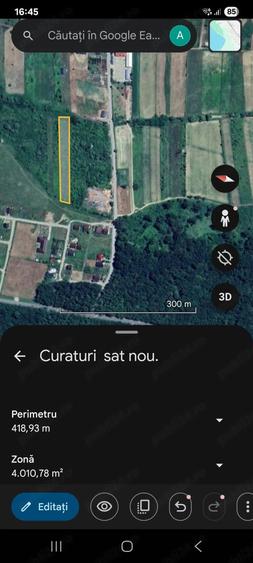 Teren de 4000 mp, în Curături