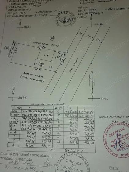 Teren de 427 mp, în Rahova