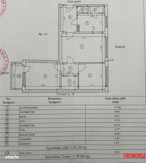 Zona Ura - Apartament cu 3 camere - 9