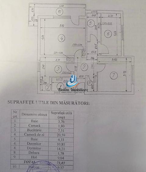 Apartament cu 3 camere decomandat în Calea Romanului