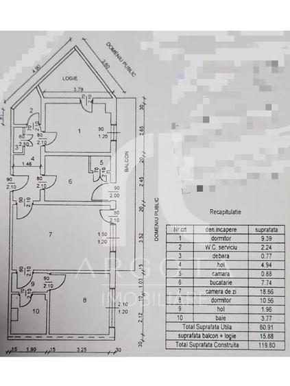 Apartament cu 3 camere semidecomandat în Micro 3
