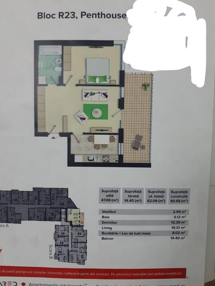 Apartament cu 2 camere semidecomandat în Central