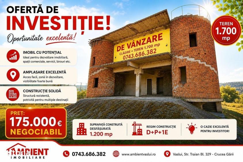Spațiu comercial, de 1,200 mp, în Rediu