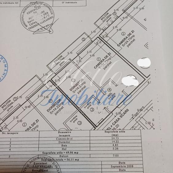 Apartament cu 2 camere semidecomandat, mobilat în Dâmbul Rotund