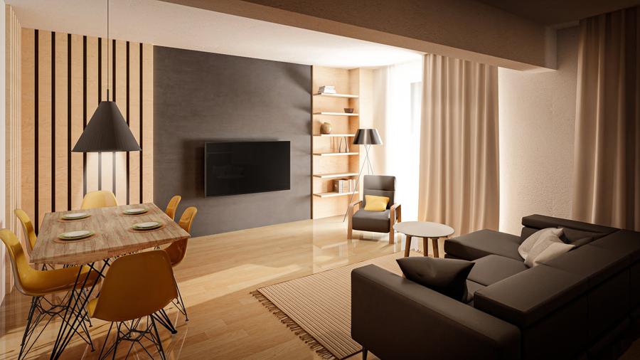 Penthouse cu 4 camere decomandat în Est