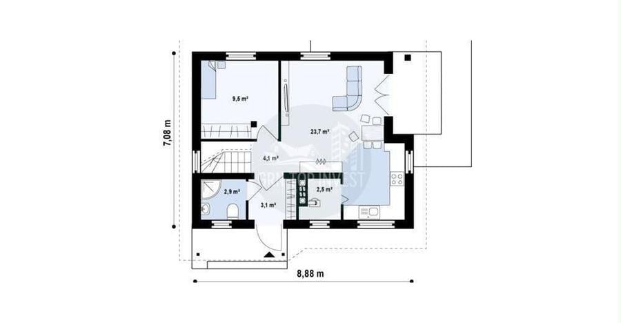 Casa individuala 5 camere 300mp teren Cisnadie - 1