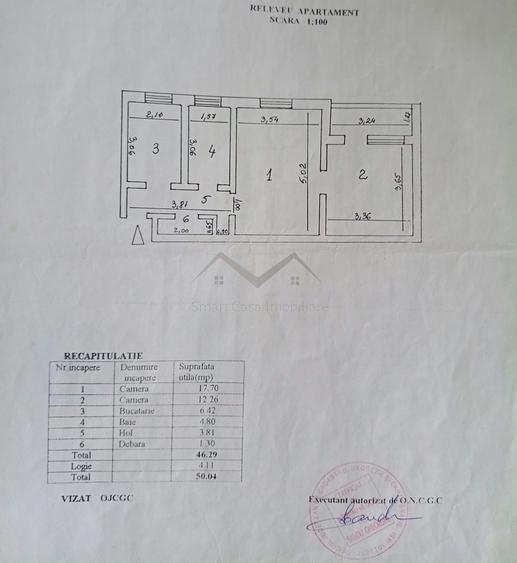 Apartament cu 2 camere nedecomandat în Podu Roș
