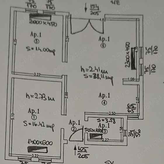 Apartament 3 camere, parter, duplex pe nivel - 8
