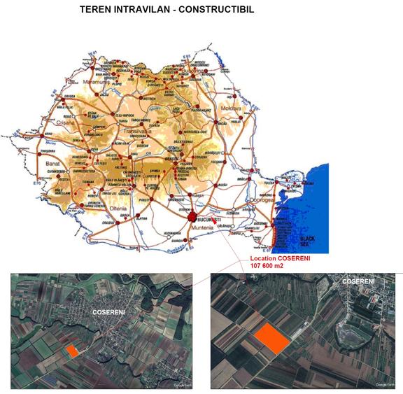 Teren Construcții intravilan de 107600 mp, în Coșereni
