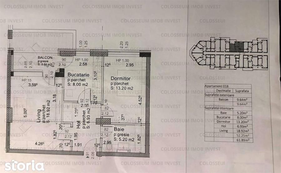 Apartament cu 2 camere decomandat în Sânpetru