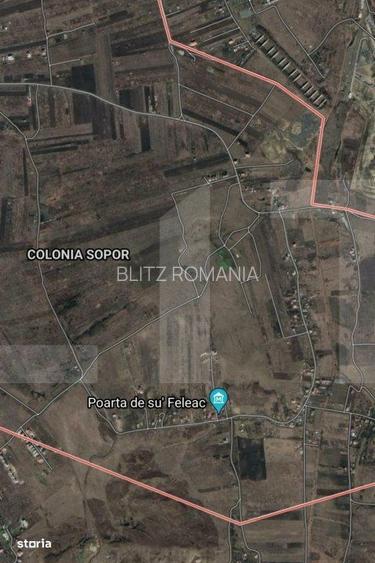 Teren intravilan 1072.5 mp Colonia Sopor, front de 46 ml la drum priva
