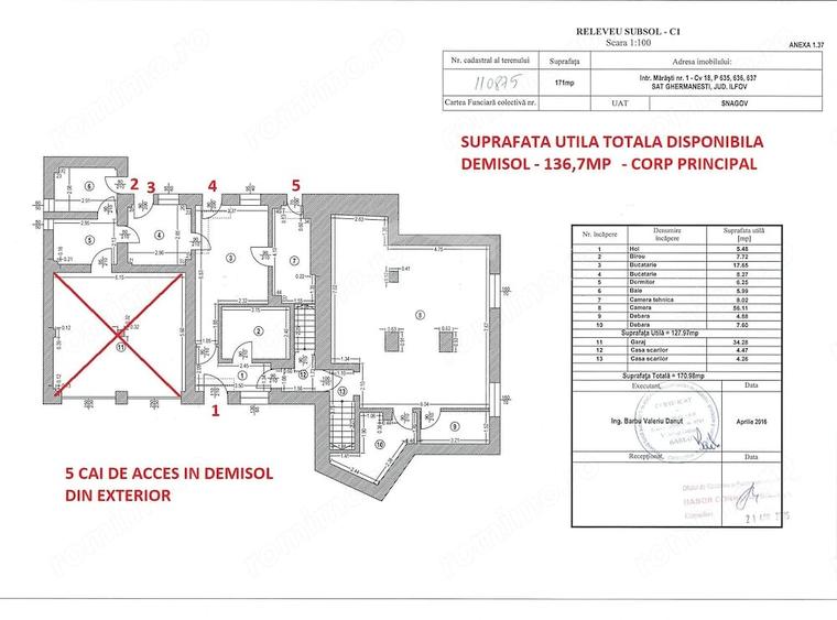Spațiu comercial, de 400 mp, în Siliștea Snagovului