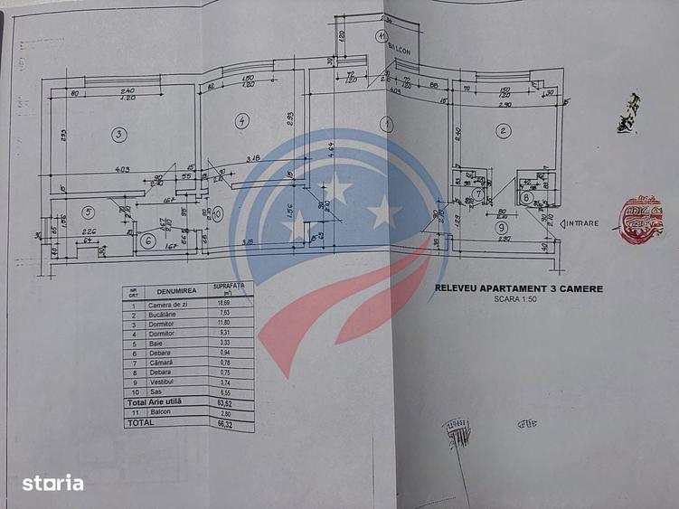 Apartament cu 3 camere semidecomandat în Lăpuș