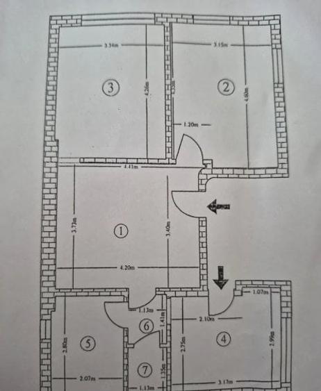 Apartament cu 3 camere semidecomandat, mobilat în Calea Călărașilor