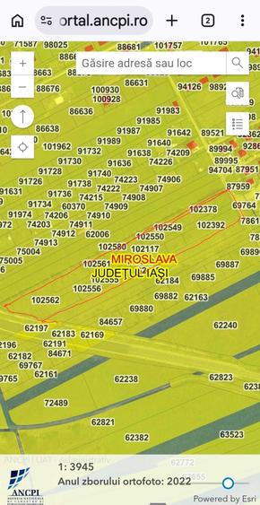 Teren de 2000 mp, în Miroslava