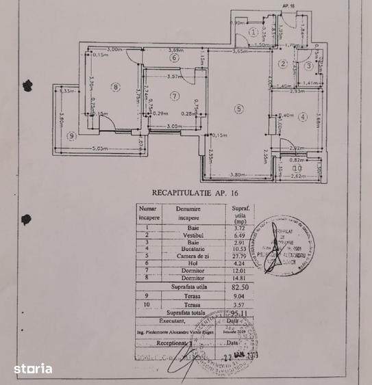 Apartament cu 3 camere decomandat în Central