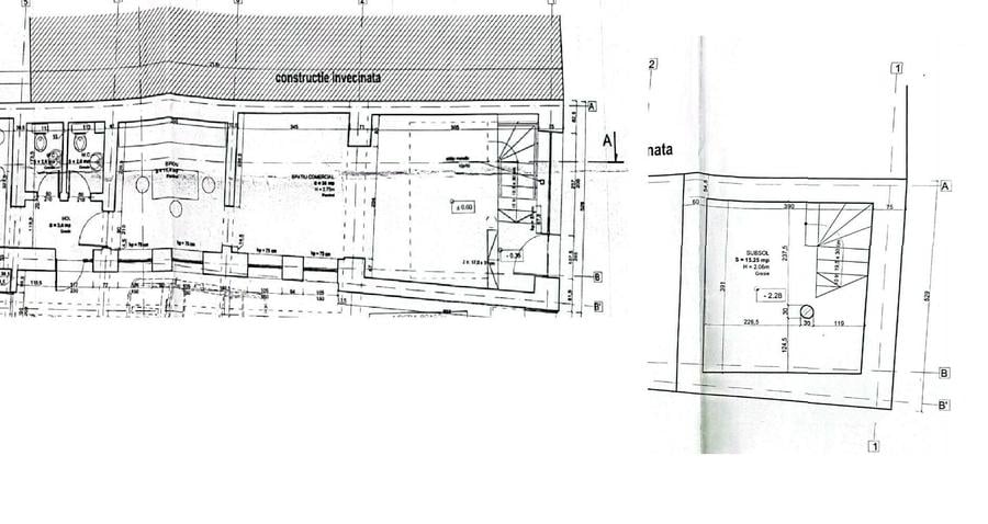 Spațiu comercial, de 72 mp, în Centrul Istoric