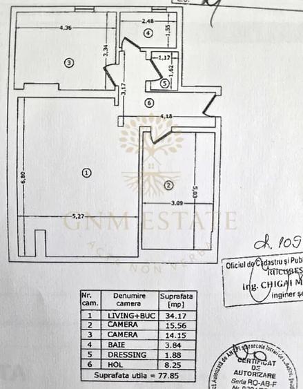 Apartament cu 3 camere decomandat, mobilat în Gorjului