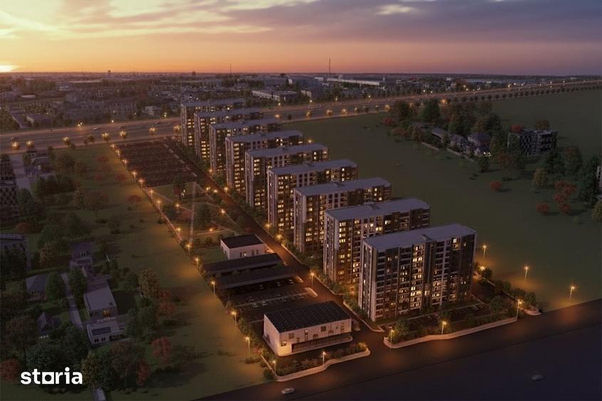 Apartament cu 2 camere decomandat în Chiajna