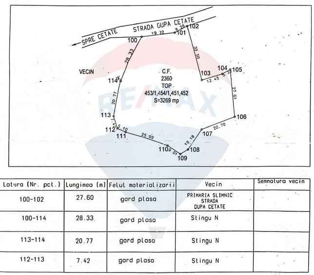Teren de 3269 mp, în Slimnic