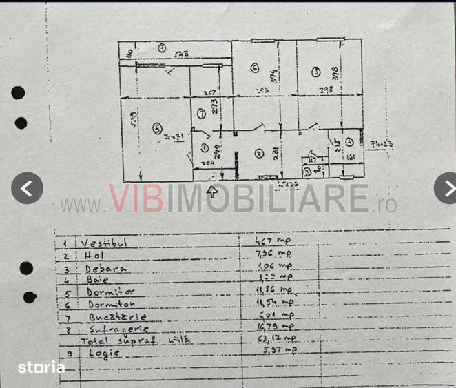 Apartament cu 3 camere decomandat, mobilat în Pajura