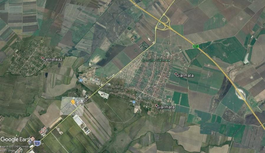 Teren Construcții intravilan de 14170 mp, în Giarmata