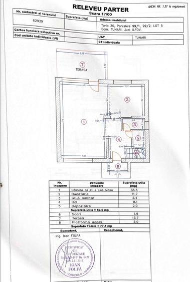 Casă cu 4 camere cu Teren 345 Mp în Tunari