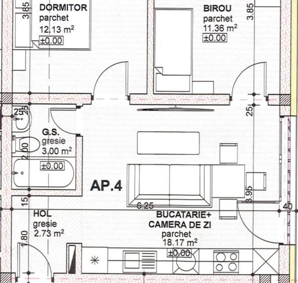 Apartament cu 3 camere decomandat în Calea Moldovei — fotografia 3