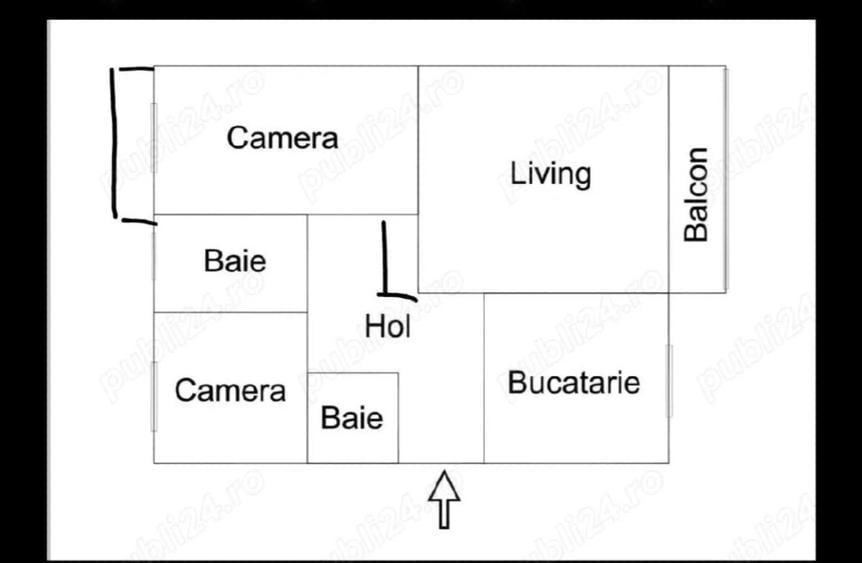 Apartament cu 3 camere decomandat în Dâmbovița
