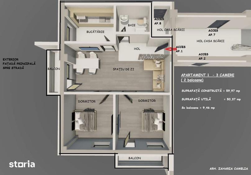 Apartament 2 camere de vanzare- Targu Neamt -direct proprietar - 5
