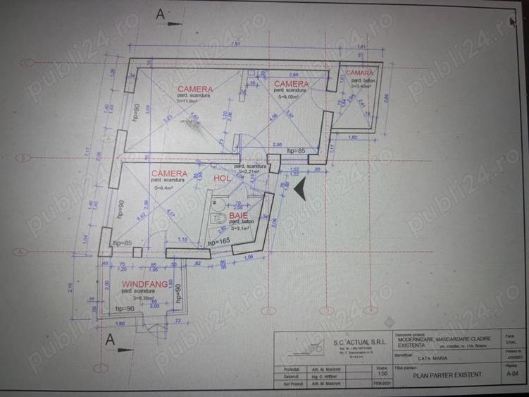 Casă cu 3 camere cu Teren 90 Mp în Schei
