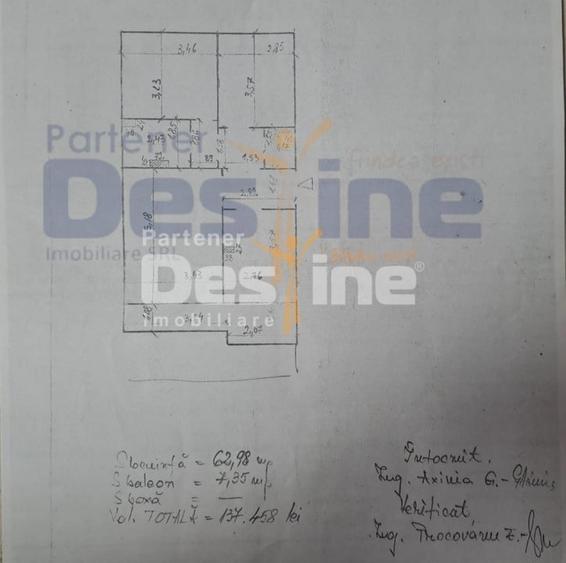 Apartament cu 3 camere decomandat, mobilat în Galata