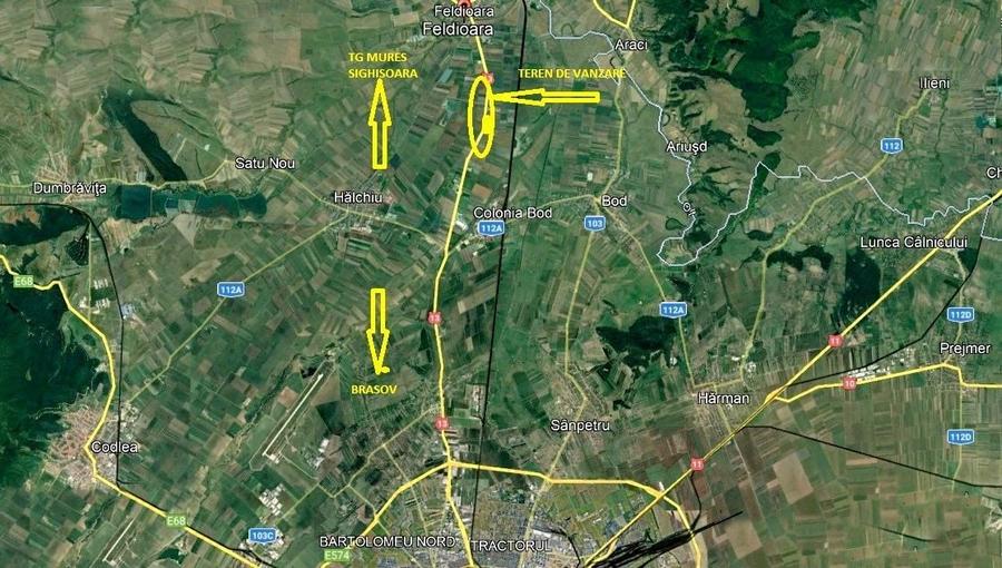 Teren cu front la DN13 spre Feldioara. - 1